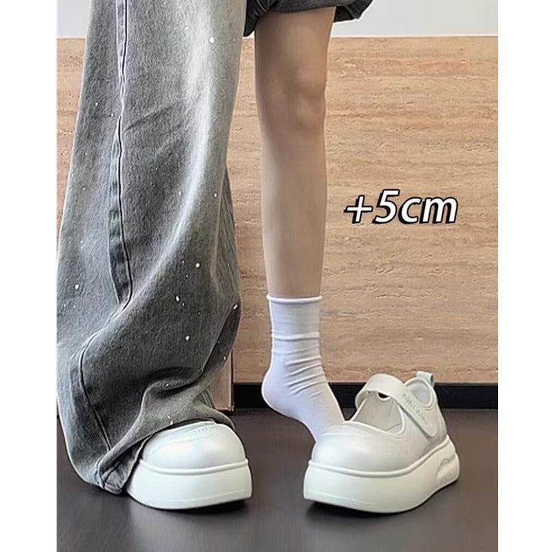 Damen Sportliche Plateau-Sneaker mit verstellbarem Klettverschluss und stylischem Obermaterial EB