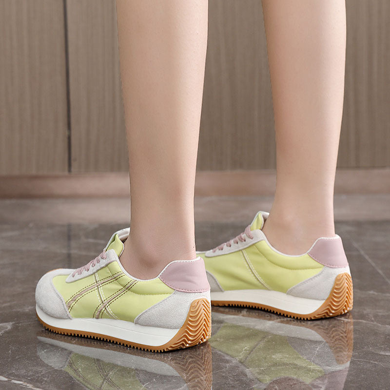 Damen modische Sneakers mit flexibler Laufsohle und stylishem Obermaterial EB