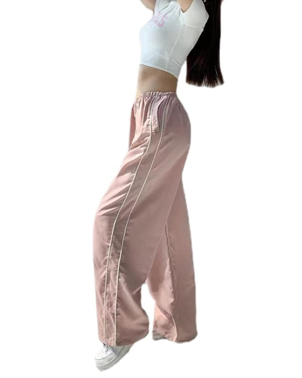 Damen Sportliche Hose mit weitem Schnitt und elastischem Bund EB