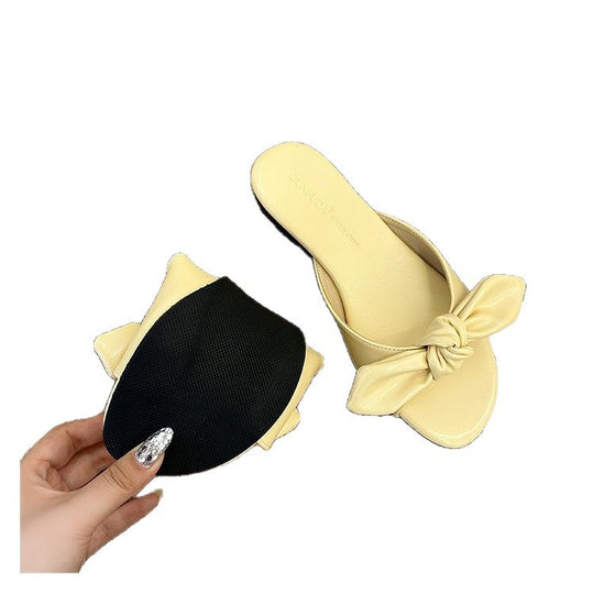 Damen elegante Mules mit Schleifenakzent EB