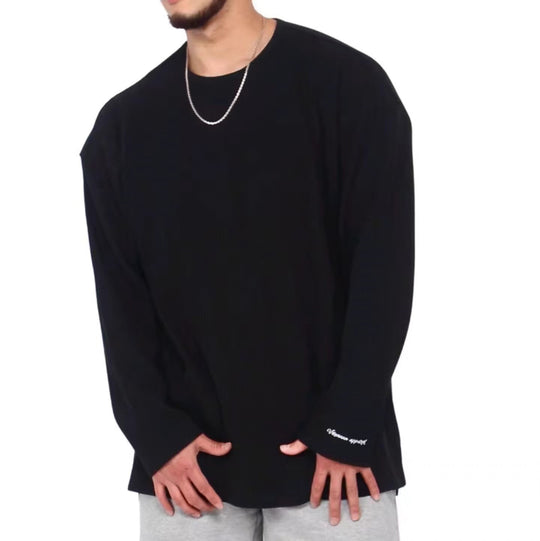 Herren Langarmshirt mit strukturiertem Rippenmuster und modernem Schnitt EB