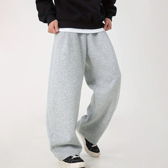 Damen nan Wide‑Leg Relaxhose mit hohem Komfortbund, seitlichen Eingrifftaschen und weichem Fleece-Innenfutter EB