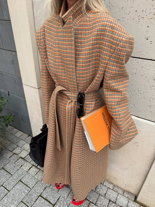 Damen Oversized Doppelreiher-Mantel EB