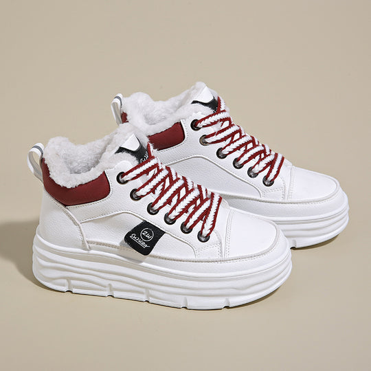 Damen High-Top Sneakers mit kuscheligem Innenfutter und stark profilierten Sohlen EB
