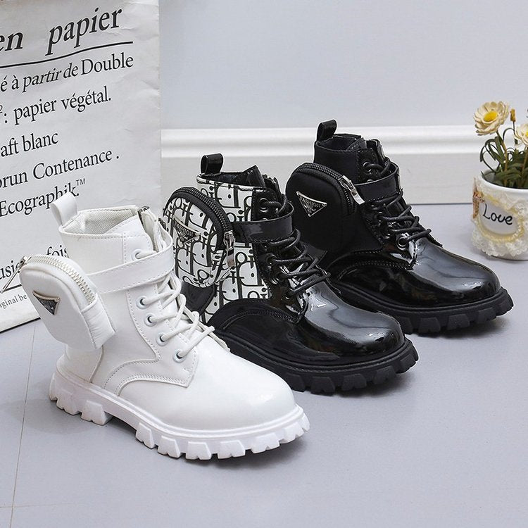 Damen Modische Schnürstiefel mit ausgefallenem Design und praktischen Taschen EB