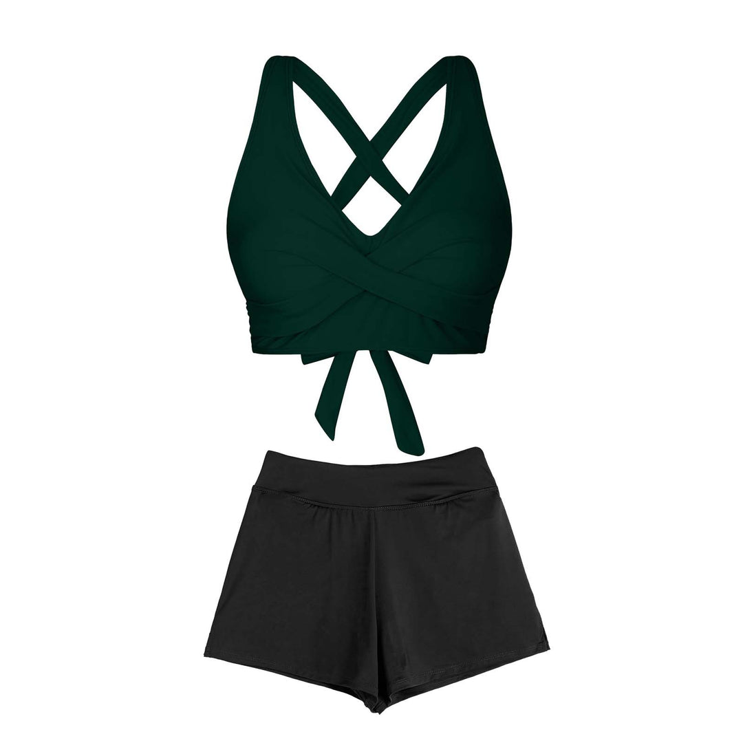 Damen Zweiteiliger Badeanzug mit floralem Design EB
