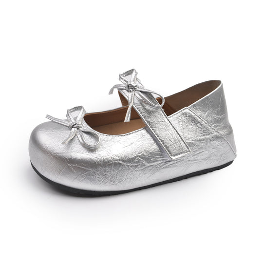 Damen Ballerinas mit elegantem Knotenverschluss und rutschfester Sohle EB