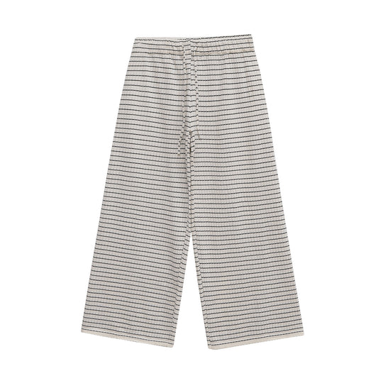 Damen Weite Karohose mit elastischem Bund und seitlichen Taschen EB