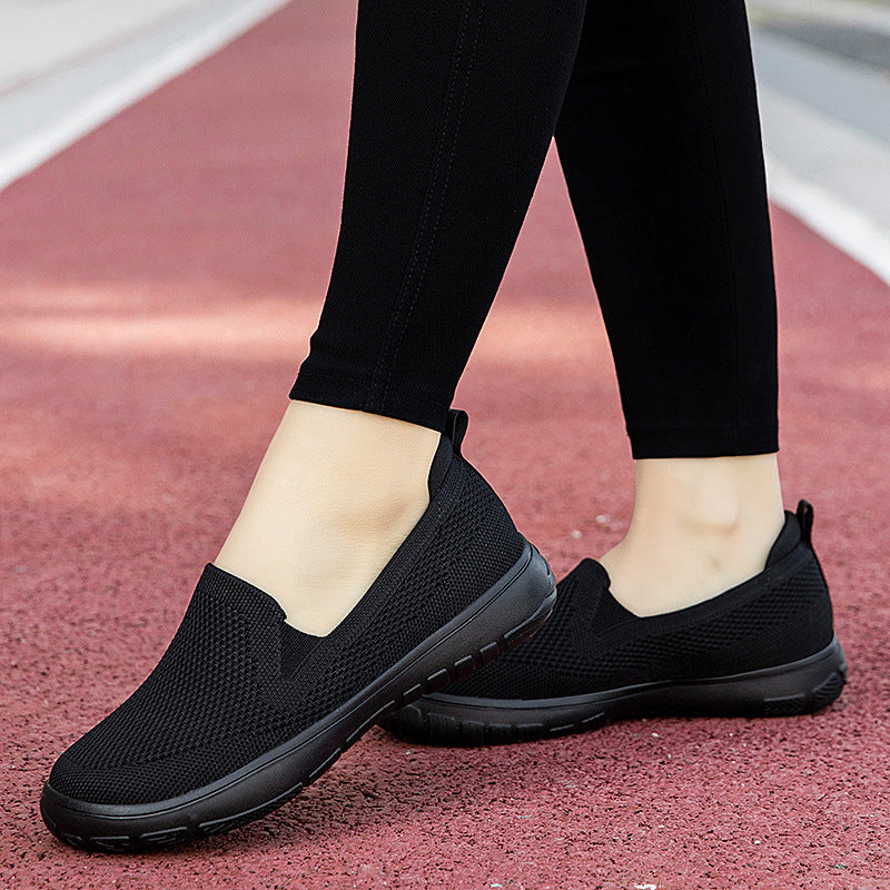 Damen Bequeme Slip-On Laufschuhe aus atmungsaktivem Mesh EB