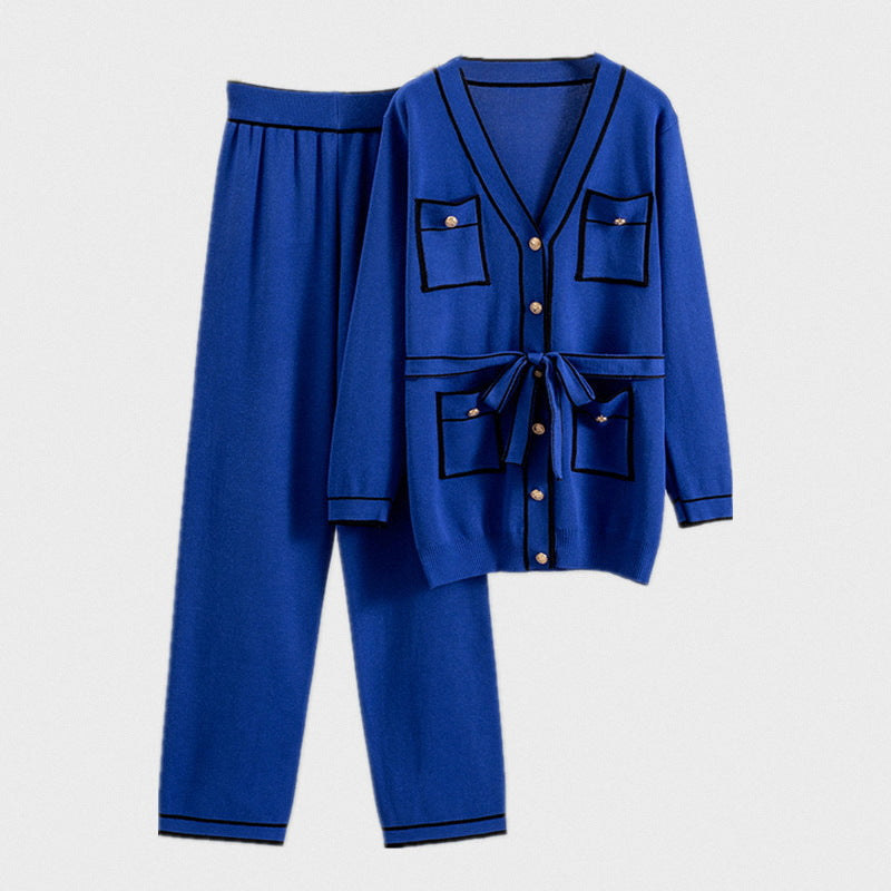 Damen gemütliches Strickanzug-Set EB