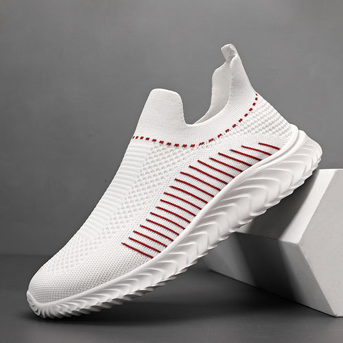 Damen Atmungsaktive Slip-On Sneakers mit elastischem Obermaterial und flexiblem Knöchelschutz EB