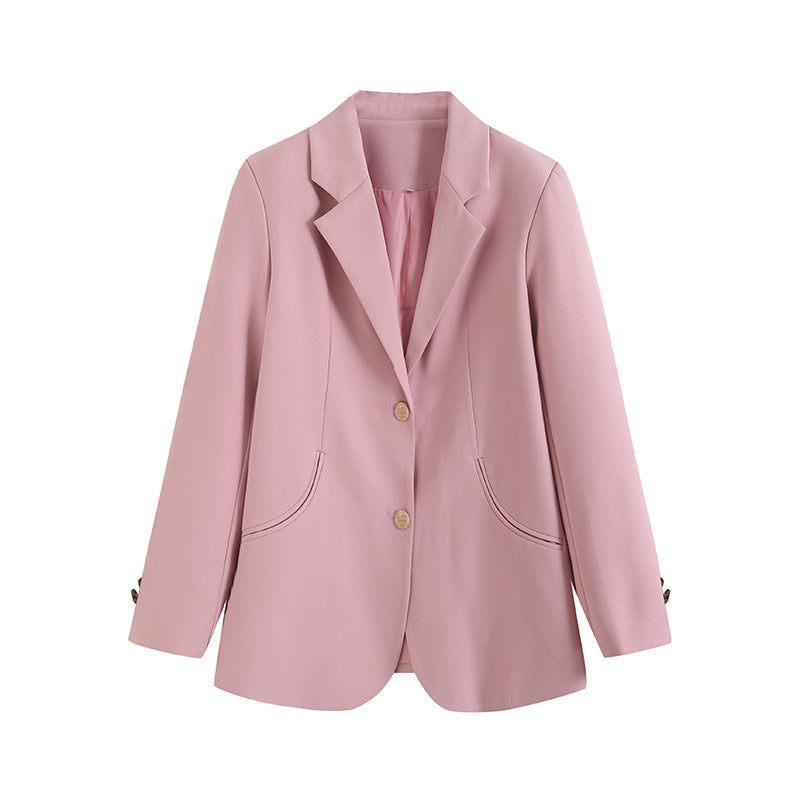 Damen elegante Blazerjacke mit strukturiertem Schnitt und praktischen Taschen EB