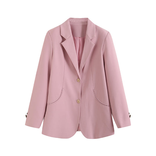 Damen elegante Blazerjacke mit strukturiertem Schnitt und praktischen Taschen EB