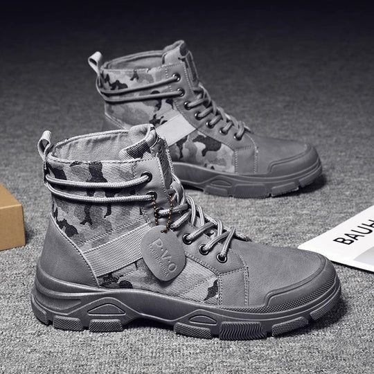 Damen Hohe Sneaker im modernen Camouflage-Stil mit robustem Sohlenprofil EB