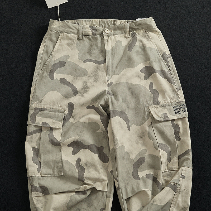 Damen Cargohose mit vielseitigen Taschen und modernem Camouflage-Design EB