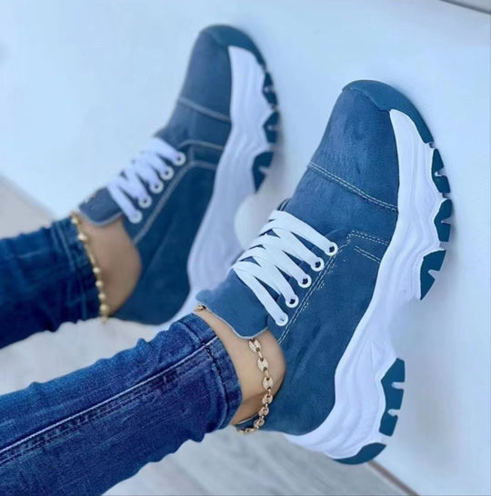 Damen Sportliche Sneaker mit dämpfendem Fußbett und atmungsaktivem Obermaterial EB