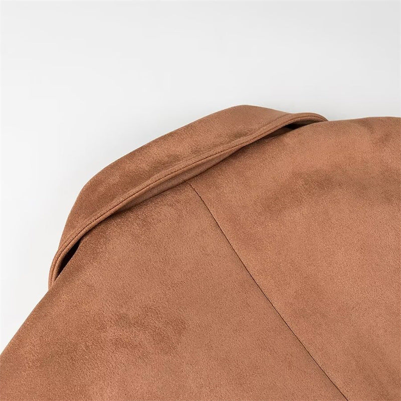 Damen eleganter doppelreiher Wollmantel EB