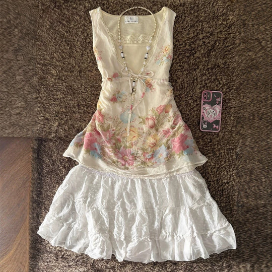 Damen Verspieltes Blumentop EB