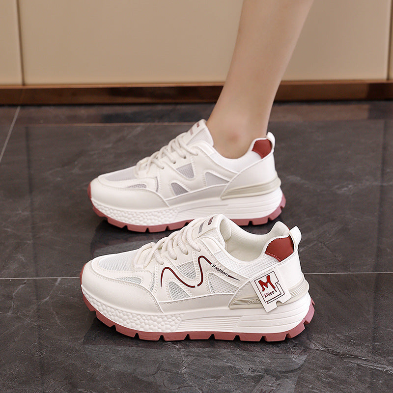 Damen Sportliche Lauf-Sneakers mit atmungsaktiver Mesh-Oberfläche und stabiler Sohle EB