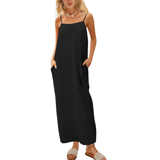 Damen Sommerkleid mit seitlichen Taschen EB