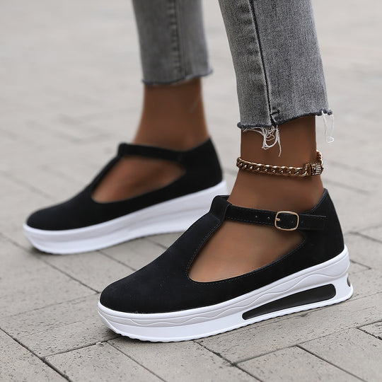 Damen Bequeme und modische Mary Janes mit verstellbarem Riemen EB