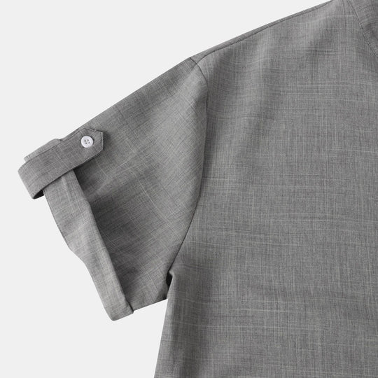 Herren Kurzarmhemd mit modernem Henley-Ausschnitt und entspannter Passform EB