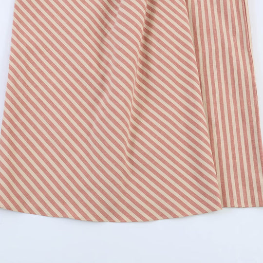 Damen Wickelrock mit diagonalem Streifenmuster und eleganter Drapierung EB
