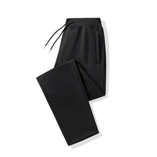 Herren Straight-Fit Jogginghose mit elastischem Bund, Kordelzug und verdeckten Seitentaschen EB