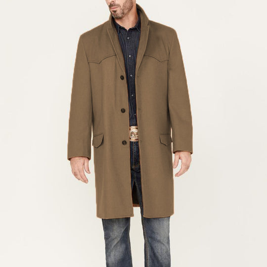 Herren eleganter Wollmantel mit modernen Akzenten EB