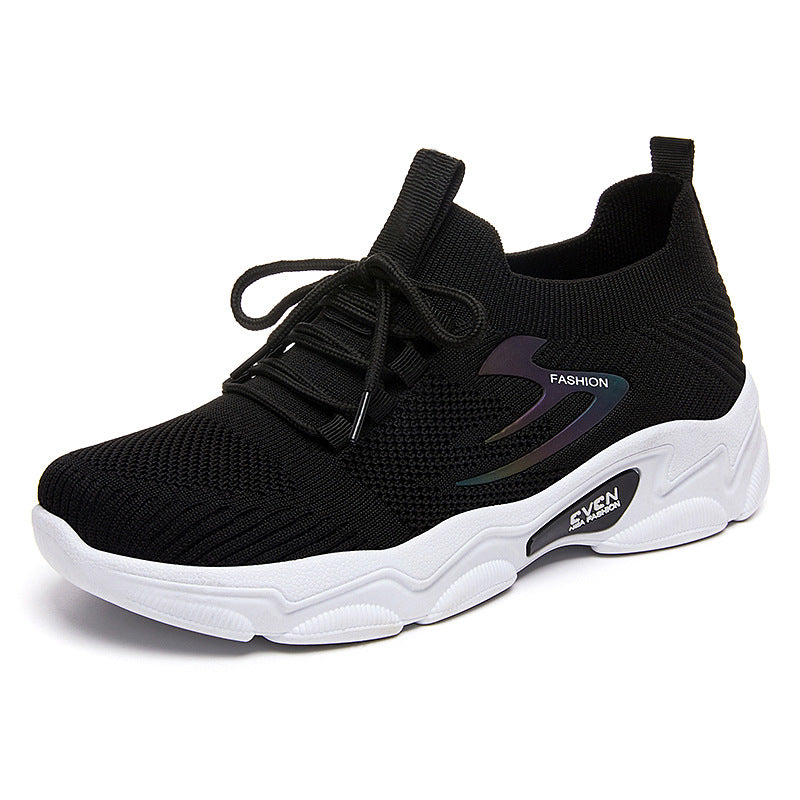 Damen nan minimalistischer Strick-Sockensneaker mit strukturiertem 3D-Obermaterial, anatomischem Memory-Fußbett und profiliertem EVA-Plateau EB