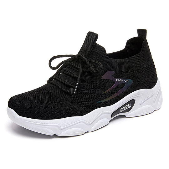 Damen nan minimalistischer Strick-Sockensneaker mit strukturiertem 3D-Obermaterial, anatomischem Memory-Fußbett und profiliertem EVA-Plateau EB