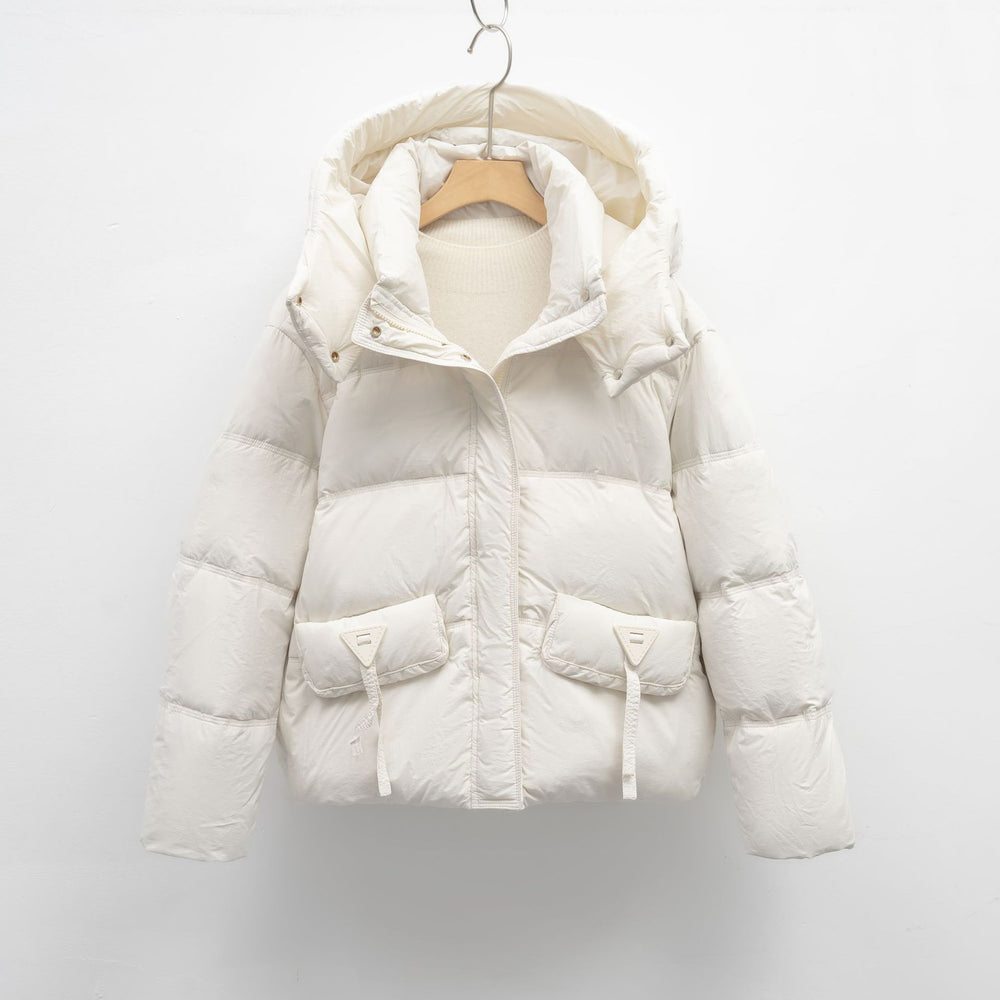 Damen Isolierte Steppjacke mit praktischen Taschen und Kapuze EB