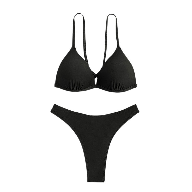 Damen Triangel-Bikinioberteil mit verstellbaren Trägern und elegantem Schnitt EB