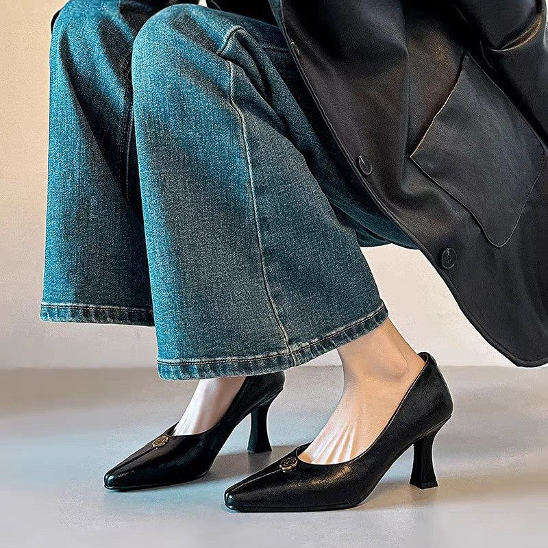 Damen elegante Pumps mit modischem Absatz EB