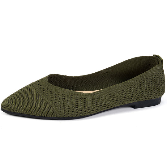 Damen Ballerinas mit kreativem Hahnentrittmuster und flexiblem Fußbett EB