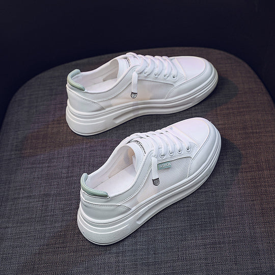 Damen modische Freizeitsneaker mit atmungsaktiver Mesh-Oberfläche und stoßdämpfendem Sohlenprofil EB