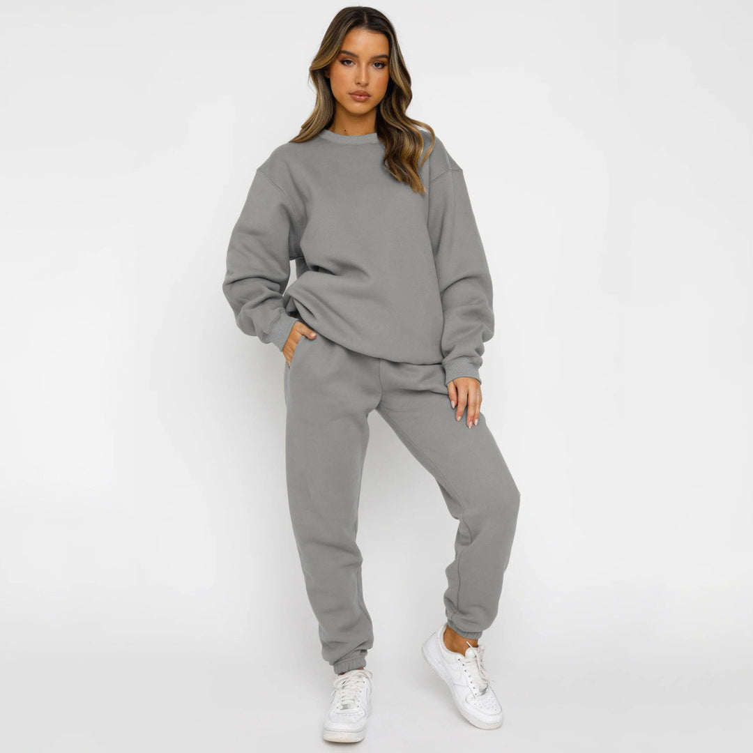 Damen bequeme Sweatshirt und Jogginghose Freizeitanzug EB