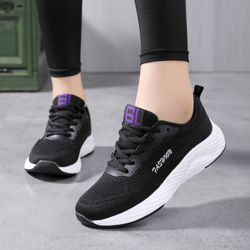 Damen Sportliche Luftige Sneakers mit rutschfester Sohle und atmungsaktivem Obermaterial EB