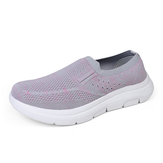 Damen Flexible Slip-On Laufschuhe mit atmungsaktivem Obermaterial EB