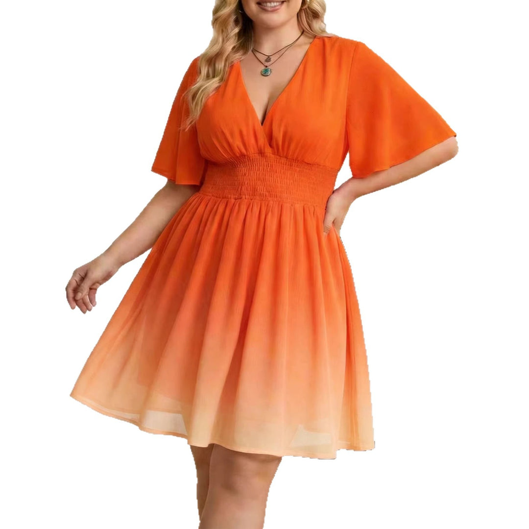 Damen Ombre-Modekleid EB
