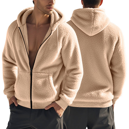 Herren Fleecejacke mit Kapuze und weichem Innensof EB