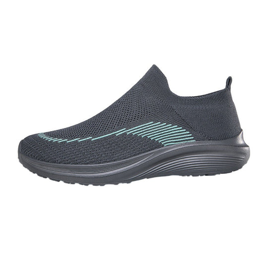 Damen Atmungsaktive Sport Sneakers mit flexiblem Strick-Obermaterial EB