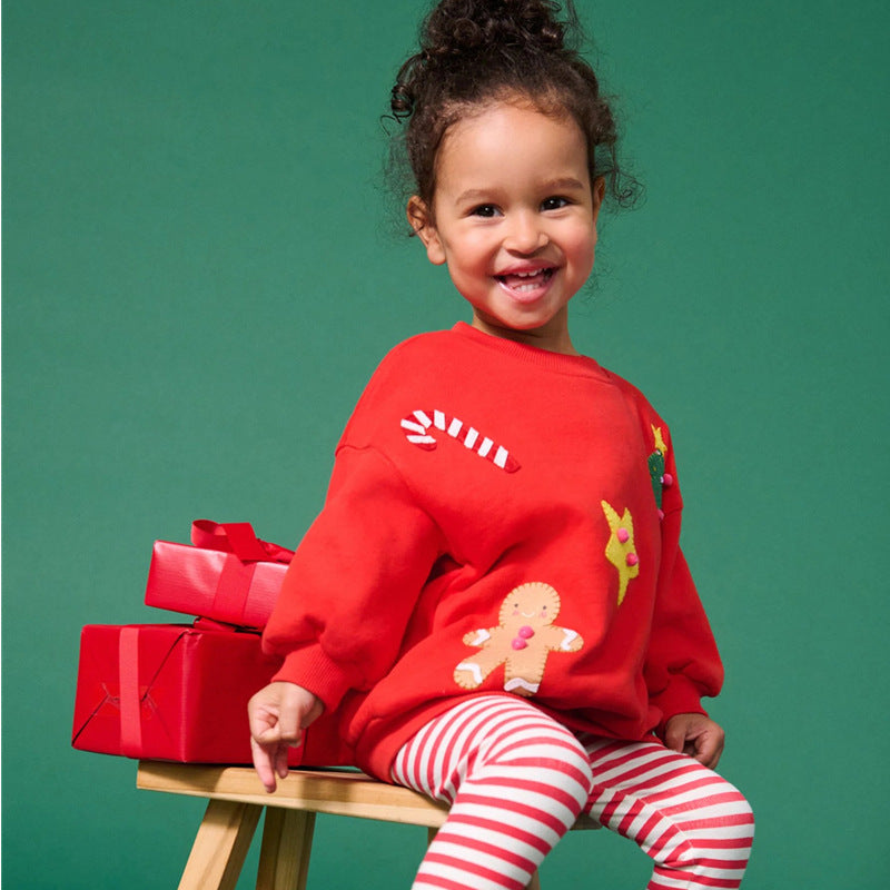 Kinder Sweatshirt mit festlichem Weihnachtsdesign EB