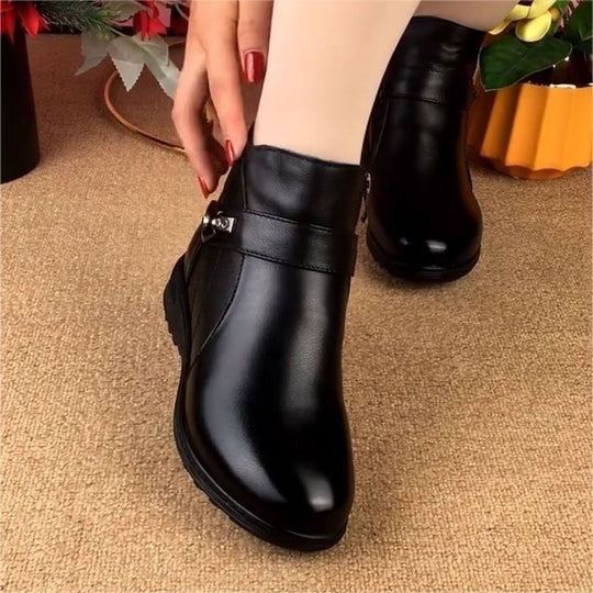 Damen Elegante und bequeme Stiefeletten mit modischem Riemen EB