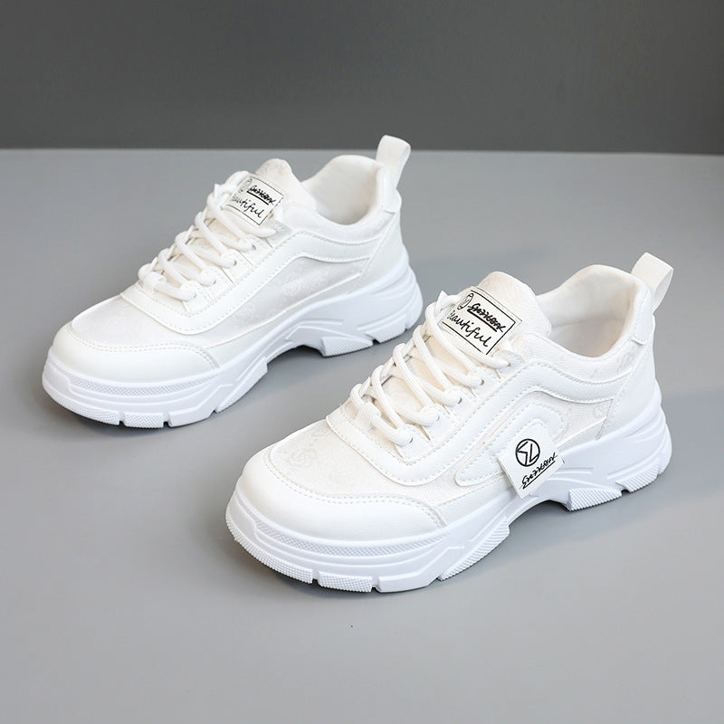 Damen modische Chunky Sneakers mit atmungsaktiver Oberflächenstruktur EB