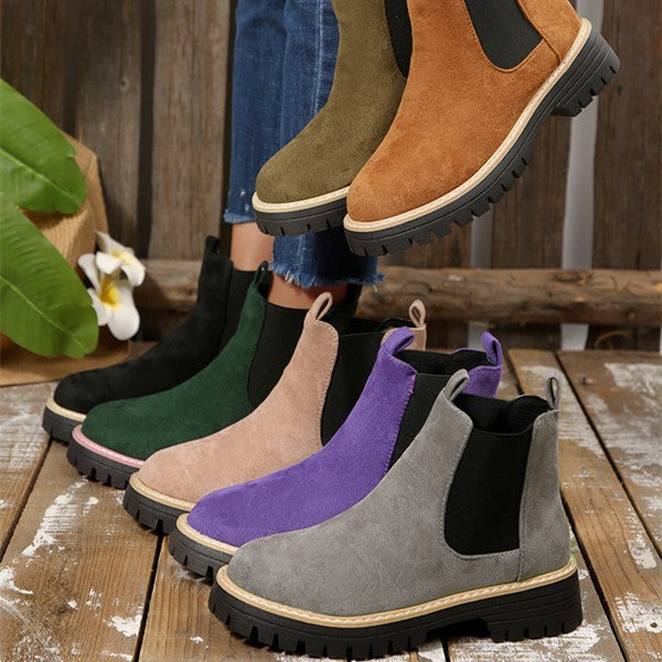 Damen nan Chelsea-Boots mit profilierter Traktorsohle und elastischen Seiteneinsätzen EB