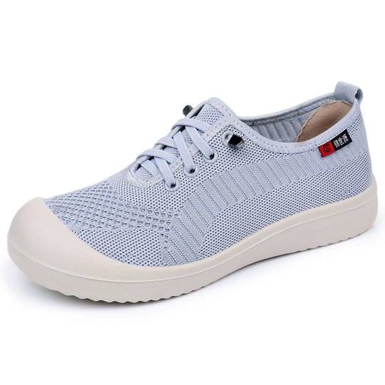 Damen nan leichter atmungsaktiver Strick-Slip-On Freizeitschuh mit stoßdämpfender Leichtlaufsohle EB