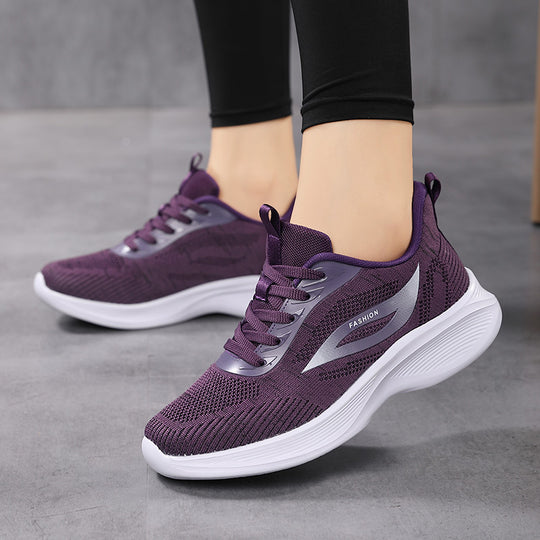 Damen Sportliche Sneakers mit dämpfender Sohle und atmungsaktivem Obermaterial EB