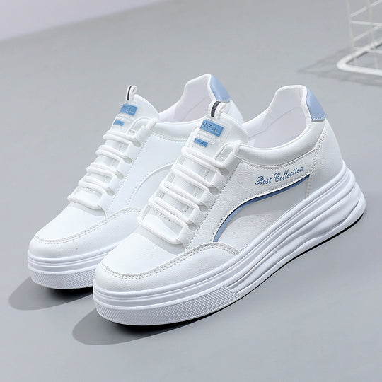 Damen modische Plattform Sneakers mit dämpfendem Sohlenprofil und atmungsaktiver Obermaterialstruktur EB