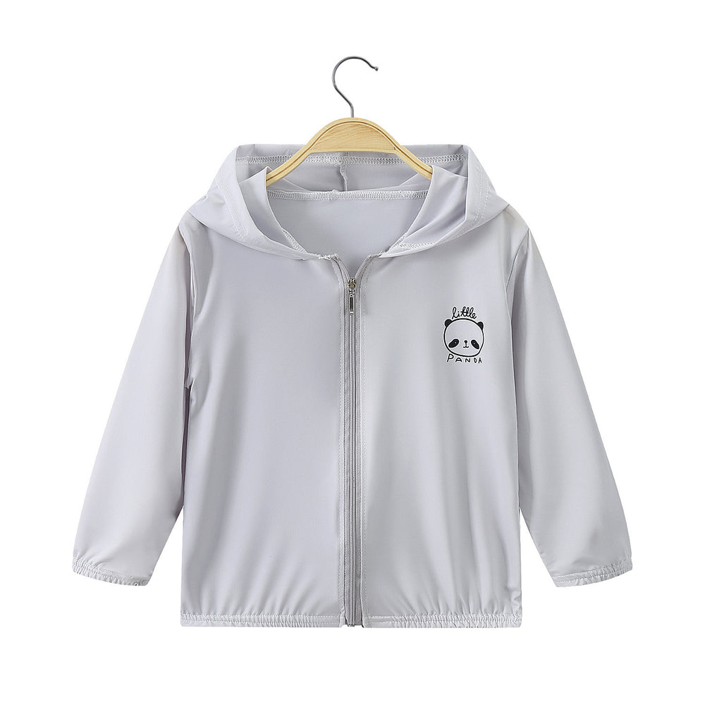 Unisex nan leichte Kapuzenjacke mit durchgehendem Reißverschluss und niedlichem Panda-Print  EB